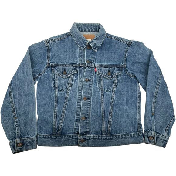 VTG 70s Mens Levi's Type 3 III Blue Denim Trucker Jean Jacket WPL 423 70505-0217 - Picture 1 of 8